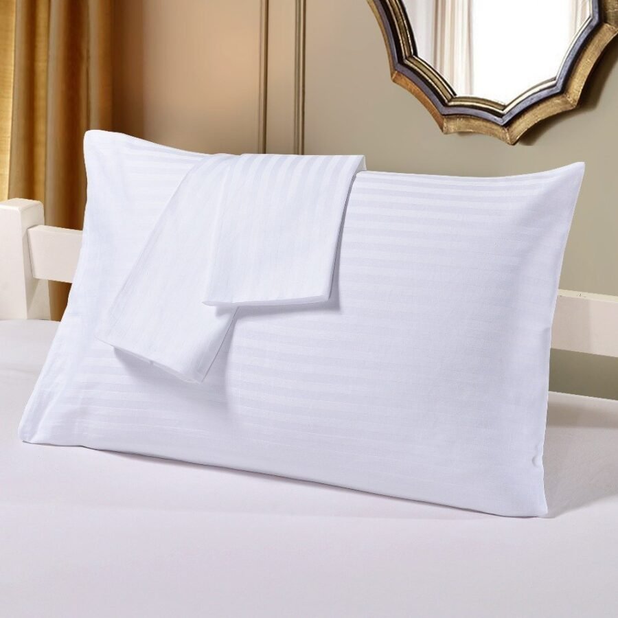 Double Bed Sheet with 2 Pillow Covers Satin Stripe (200 T.C.) - Image 2