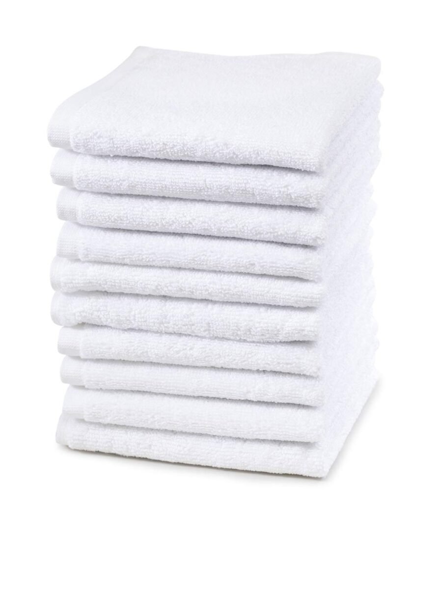 Cotton Face Towel white 12x12-inch set of 10 Pcs - Image 3