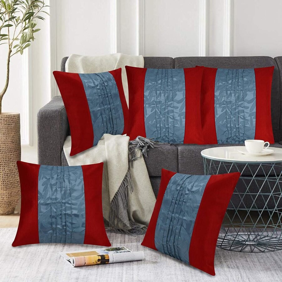 Absract Pintuck Design Cushion Cover Set of 5 - Image 3