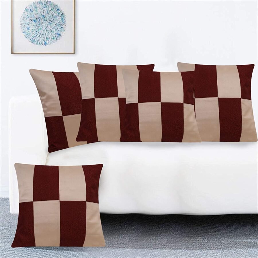 Royal Brick Design Cushion Cover Set of 5 - Image 3