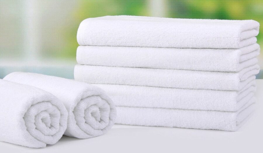Trident Hotel White Cotton Bath Towel Set of 3 - Image 3