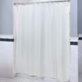 White Polyester Stripped Shower Curtain - Image 4