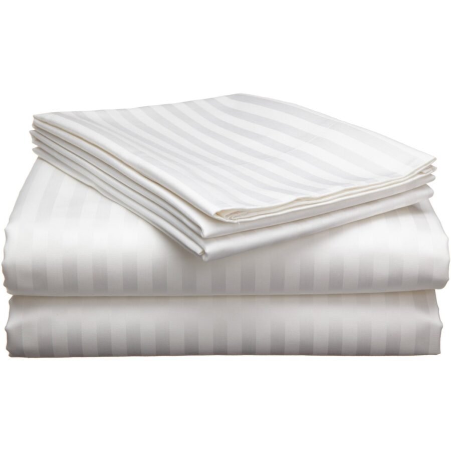 Satin Stripe Cotton Bed Sheet 300 T.C. (Twin / 72" X 108") - Image 5